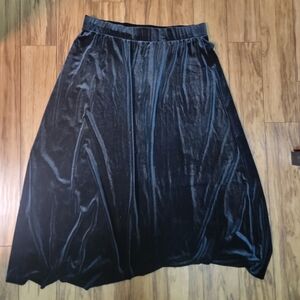 Jessica London Black Velvet Long Skirt